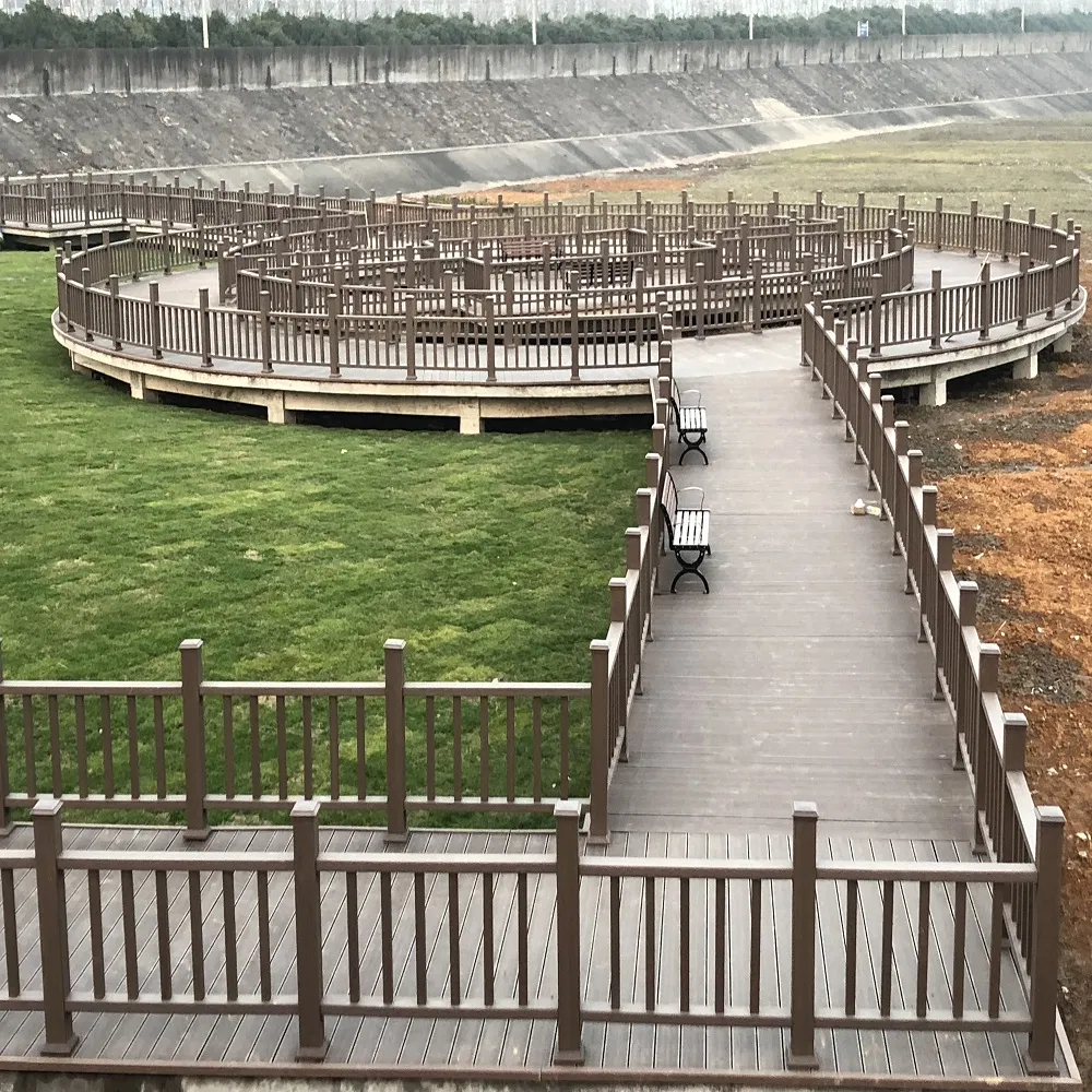 Easy Installation Waterproof WPC Railing Composite Plastic Railing Wood Plastic Handrail WPC Wood Railing