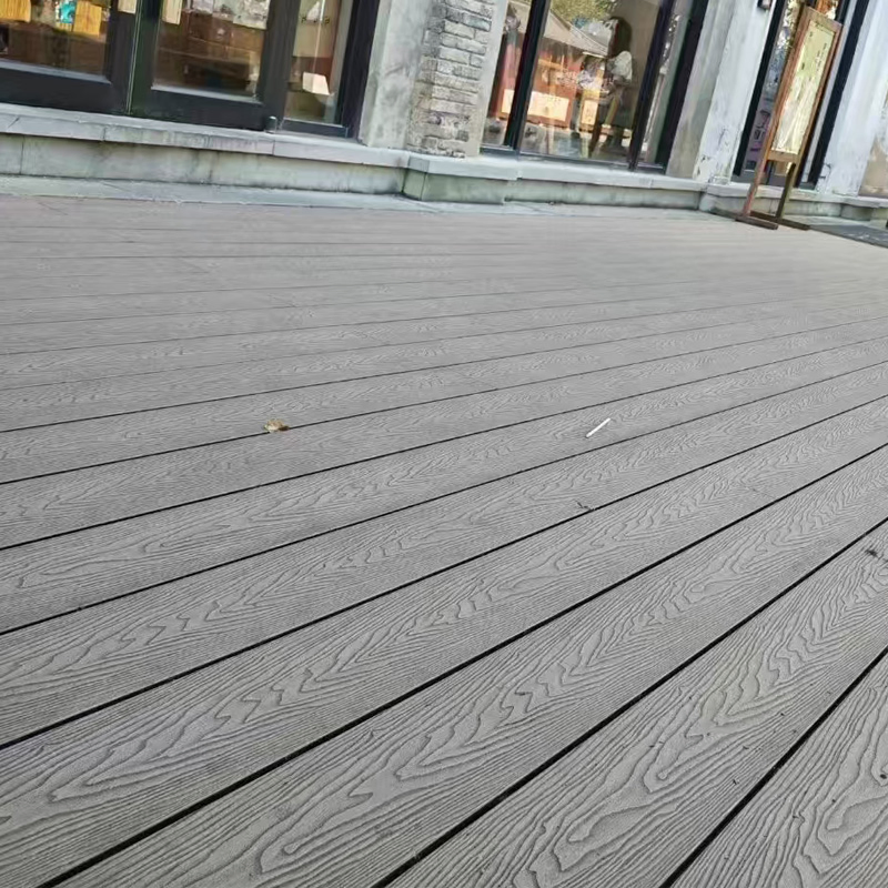 Anti-Slip 20*140mm Solid WPC Teak Decking Outdoor Pool Wood WPC Composite Decking