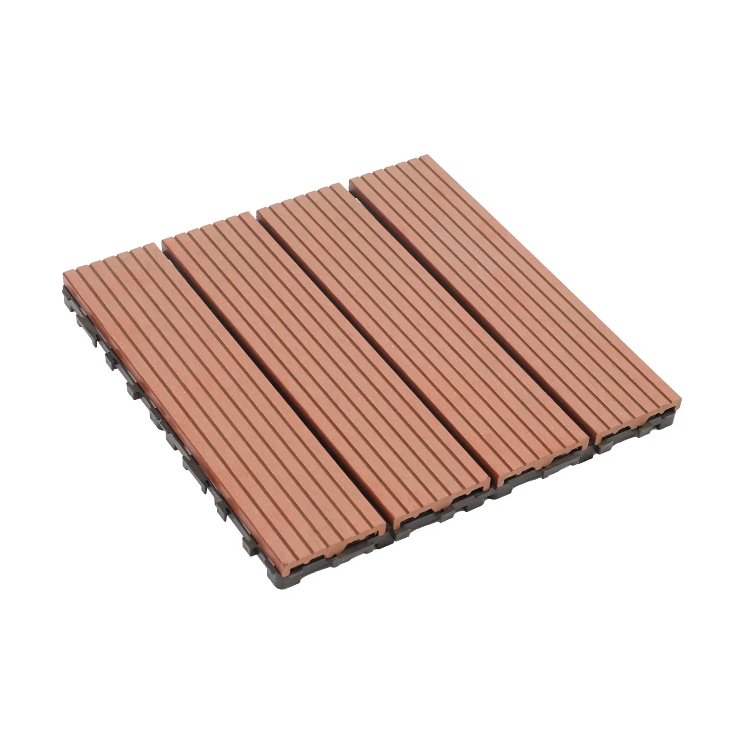 Waterproof Anti-Slip Wood Plastic Flooring Outdoor WPC Decking Floor Tiles for Easy DIY Installation Swimming Pool