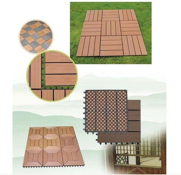 WPC DIY Decking Tile Interlocking Composite Deck Tiles Floor
