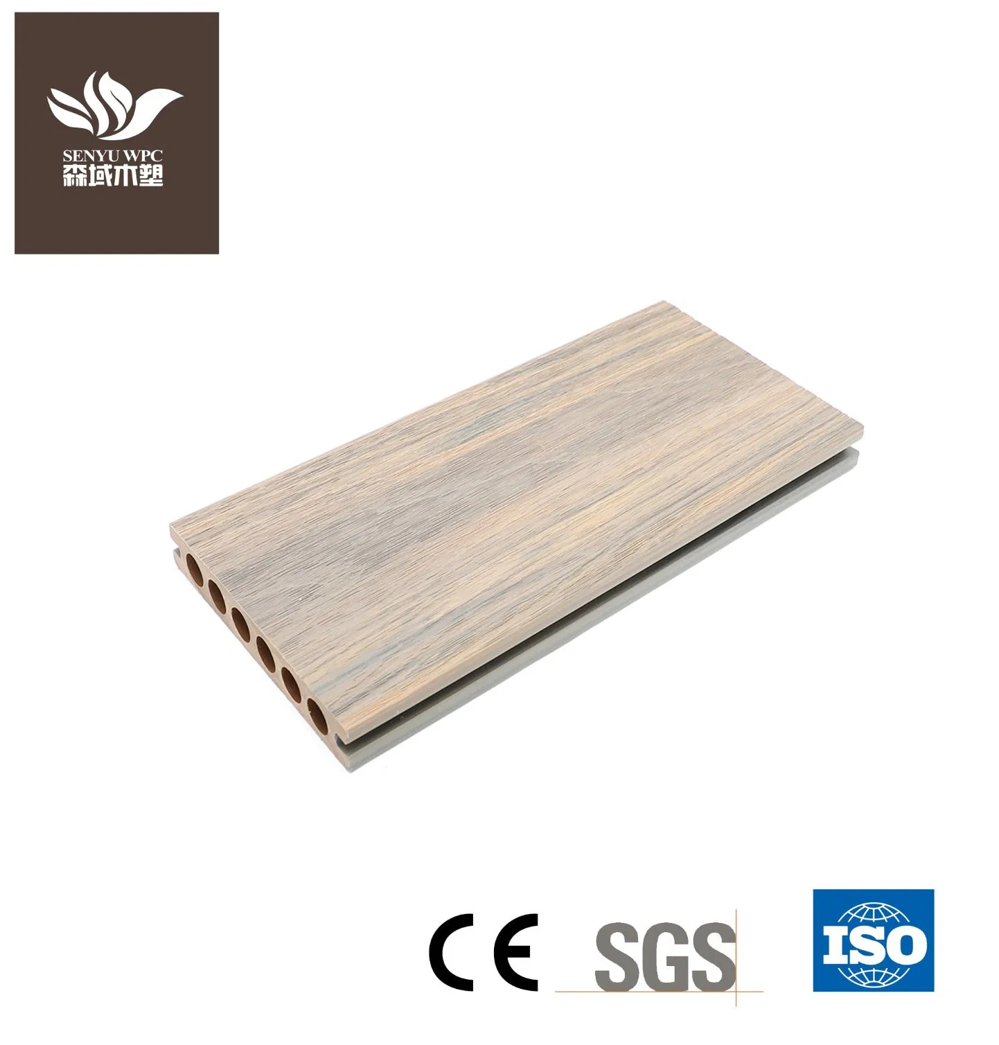 Composite Decking Mix-Color Co-Extruded Decking WPC Decking Outdoor Engineered Flooring