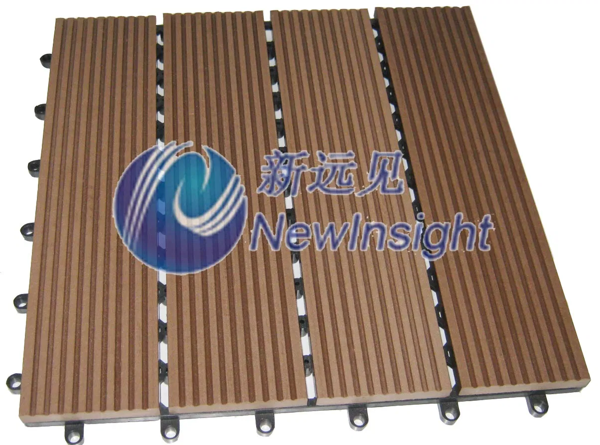 WPC DIY Decking Tile Interlocking Composite Deck Tiles Floor