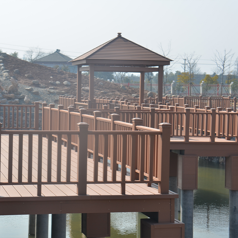 Outdoor Waterproof Weather Resistance Extrusion WPC Fencing Wood Plastic Composite Railing for Garden Fencing