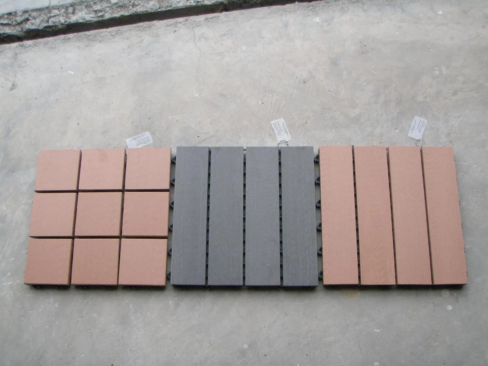 Wholesale Wood Plastic Composite Flooring WPC Interlocking Outdoor Eco-Friendly DIY Decking Tile