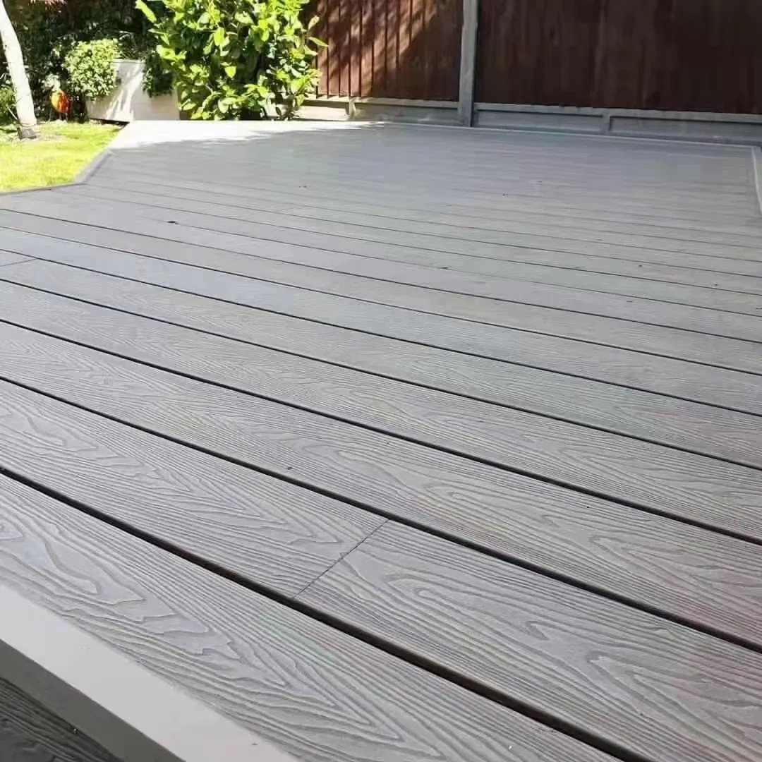 Anti-Slip 20*140mm Solid WPC Teak Decking Outdoor Pool Wood WPC Composite Decking