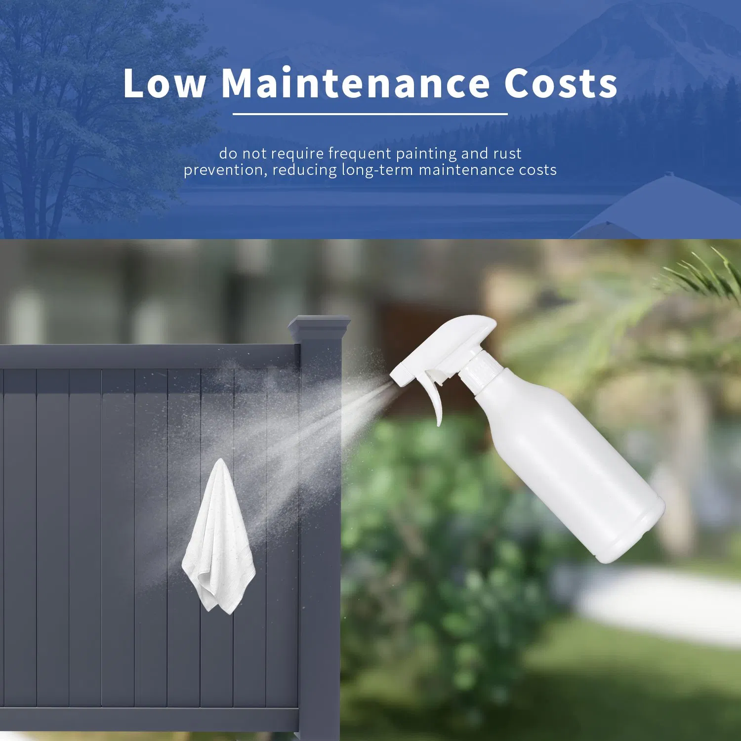 Fencing Fence WPC Panels Aluminum Fence Panel Garden Metal Security Fencing