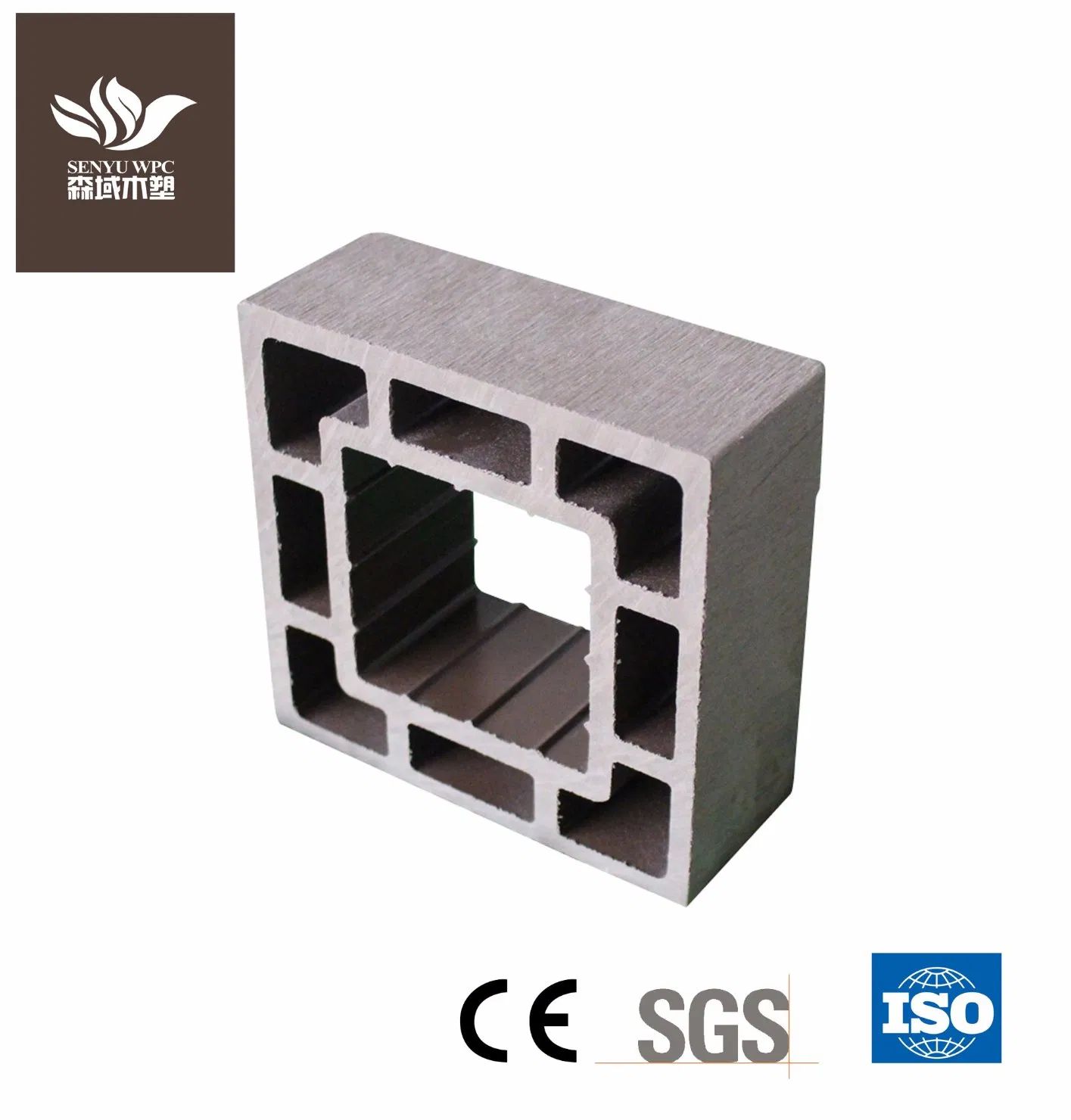 120*120mm Wood Plastic Composite Garden Fence Railing