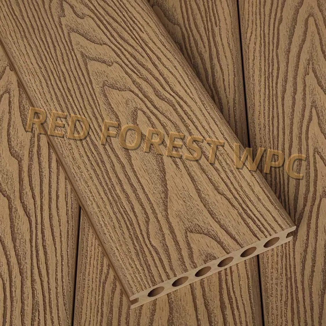 New Tech Waterproof Second Generation 3D Wood Grain Co-Extruded WPC Flooring Decking