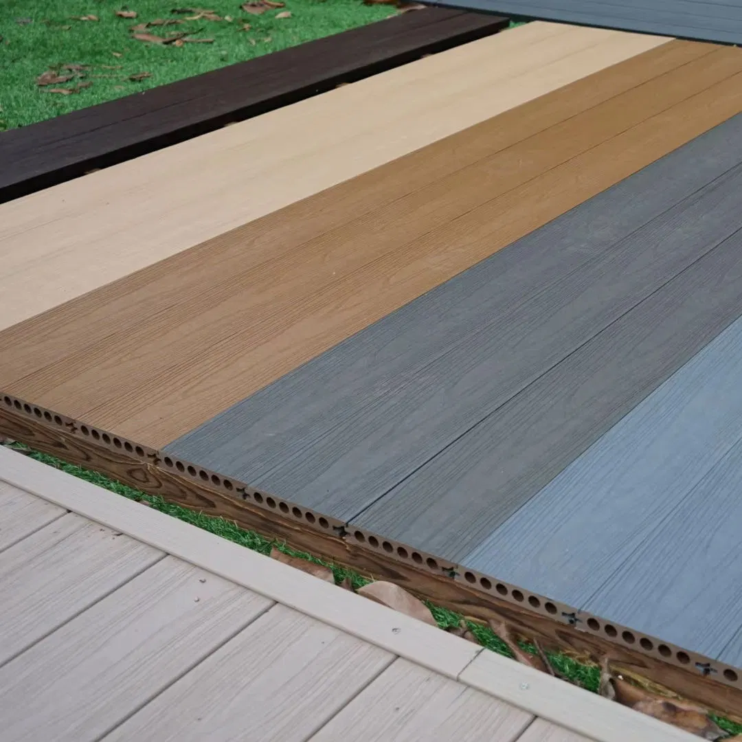 Swimming Pool Anti Slip Laminate Flooring Cover Hollow Composite Plastic WPC Decking