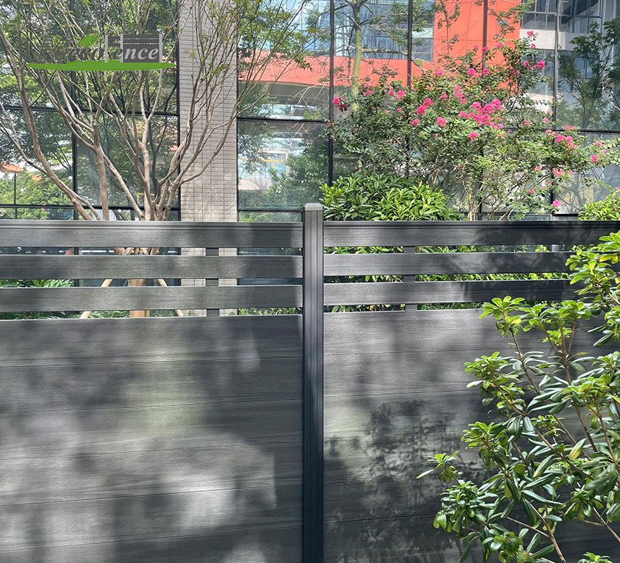 Hot Waterproof Aluminium WPC Fences Panel Wood Plastic Composite Garden Outdoor Fence