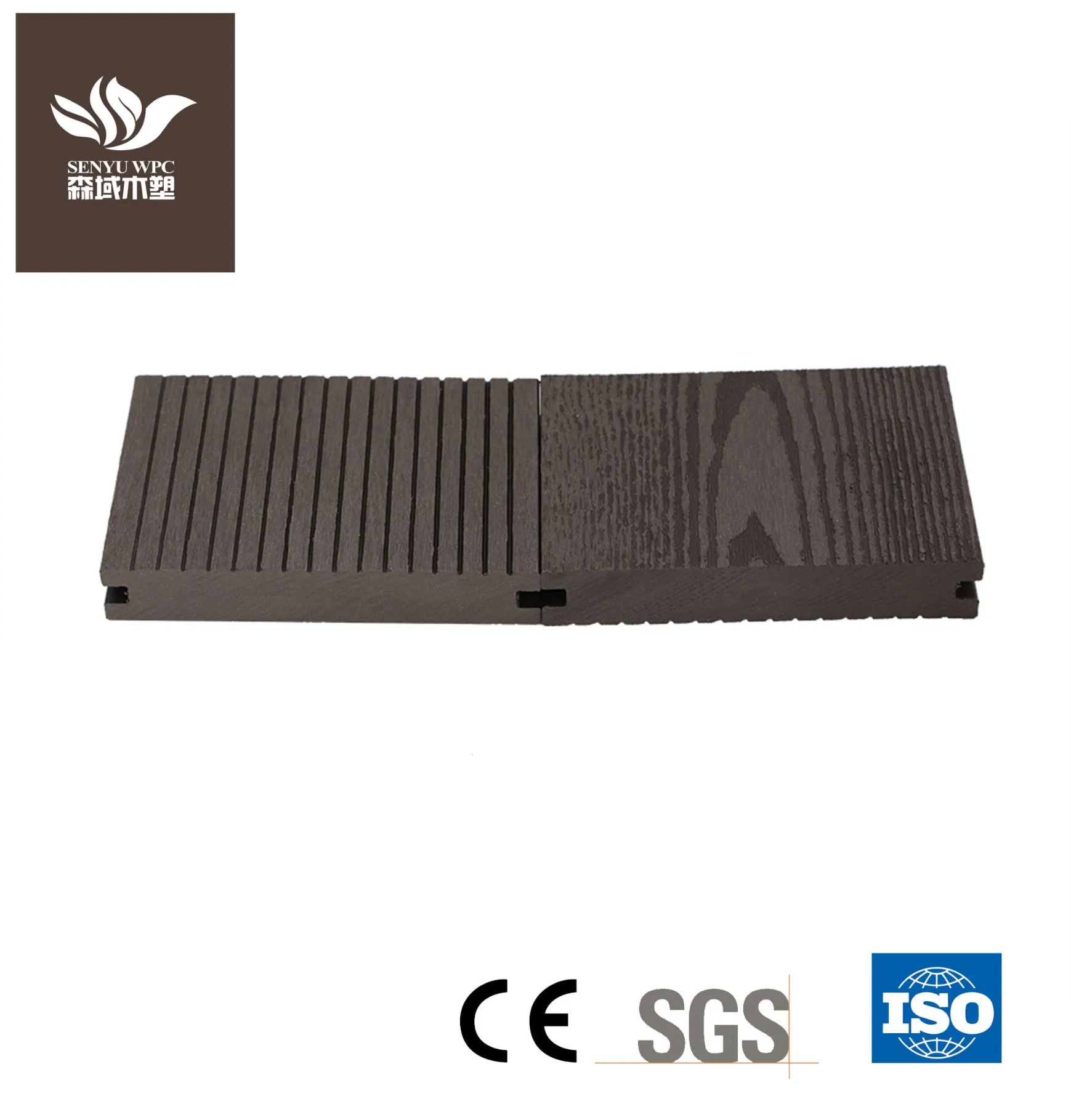 Embossing Solid WPC Composite Decking for Outdoor