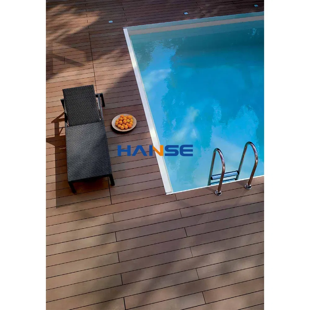 Cheap WPC Hollow Decking Co-Extrusion Engineered Wood-Plastic Wood Texture Outdoor Composite Wood Decking