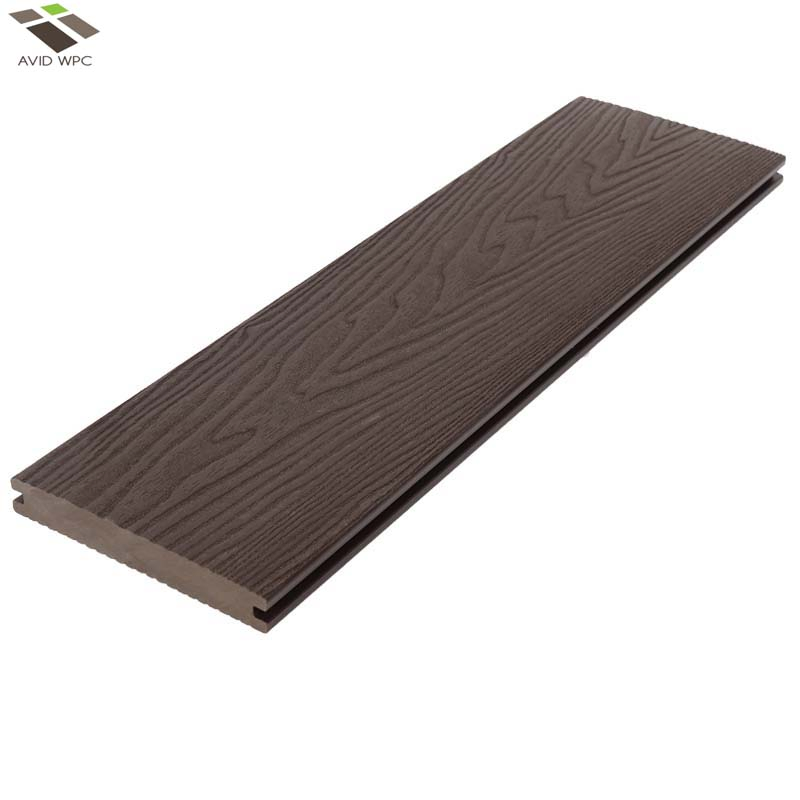 Anti-Slip 20*140mm Solid WPC Teak Decking Outdoor Pool Wood WPC Composite Decking