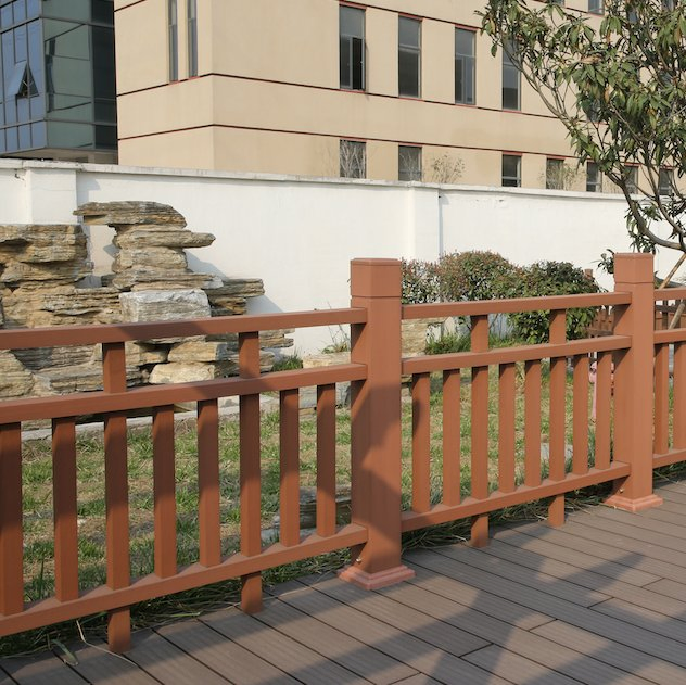 Outdoor Waterproof Weather Resistance Extrusion WPC Fencing Wood Plastic Composite Railing