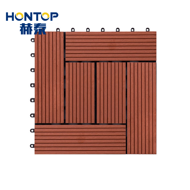 Wholesale Wooden Color Interlocking WPC Wood Composite DIY Decking Tiles