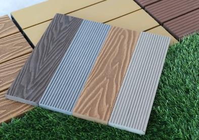 300*300mm DIY WPC Decking 3D Embossing Tile Outdoor Eco-Friendly Interlocking Flooring Tile