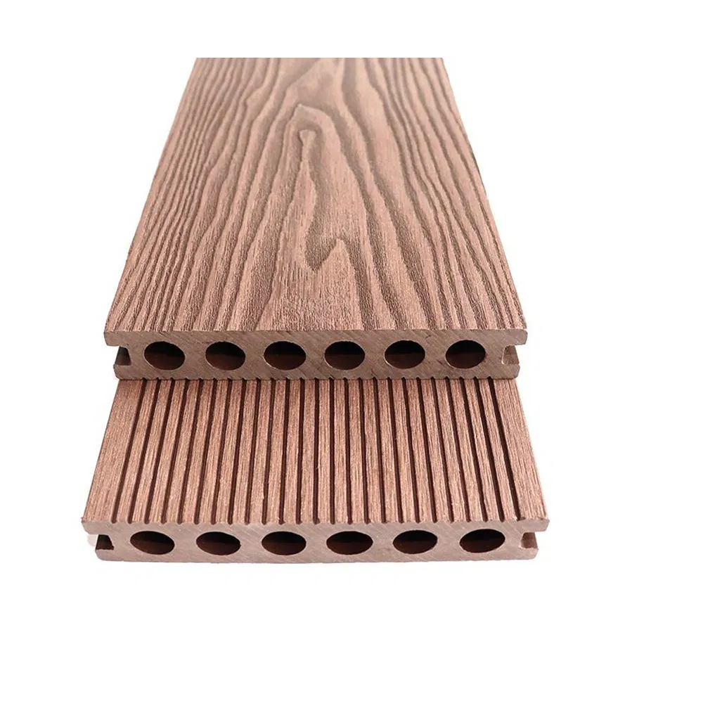 WPC Outdoor Decking 3D Wood Grain Stain Resistant Flooring Waterproof Fire Retardant