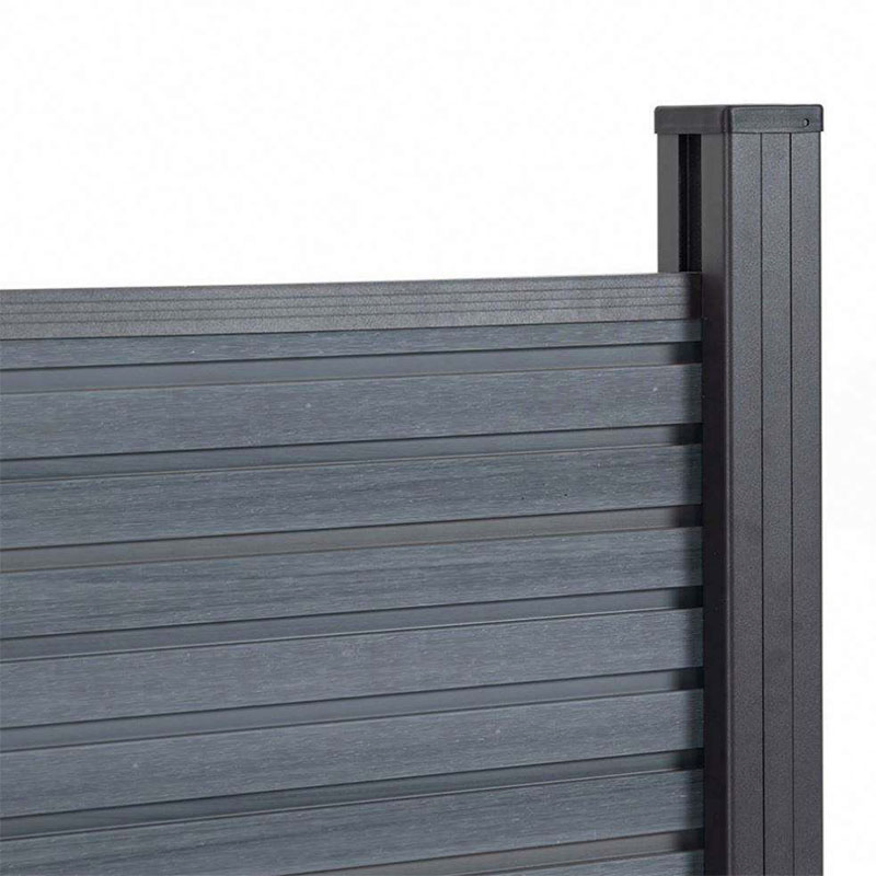 Fence Panels Privacy Fence WPC Pane Horizontal Slat Aluminum Garden Fence Wood + HDPE +Additives 3D Modeling Not Coated 10