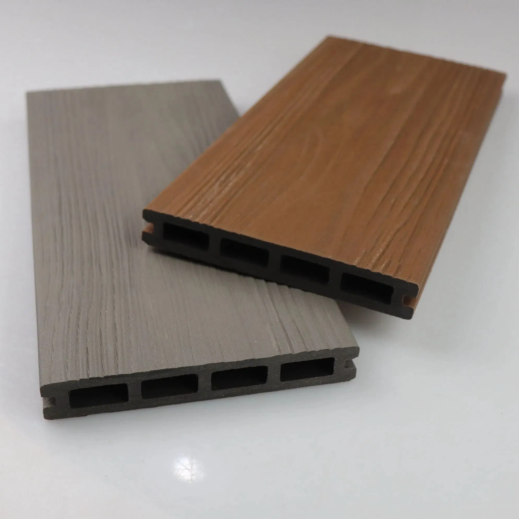 UV Resistane, Anti-Skidding Wood Groove Co-Extrusion Hollow WPC Decking