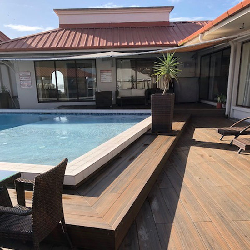 China Factory Wholesale Price Wear Resistant Fire Rated 3D Embossed Outdoor WPC Wood Plastic Composite Outdoor Decking WPC Decking Floor