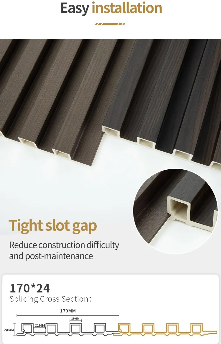 Modern Design and Moisture-Proof Custom Factory Interior WPC Fence WPC Wall Panel Indoor WPC Board Sheet Wall Panel PVC Great Wall Panels