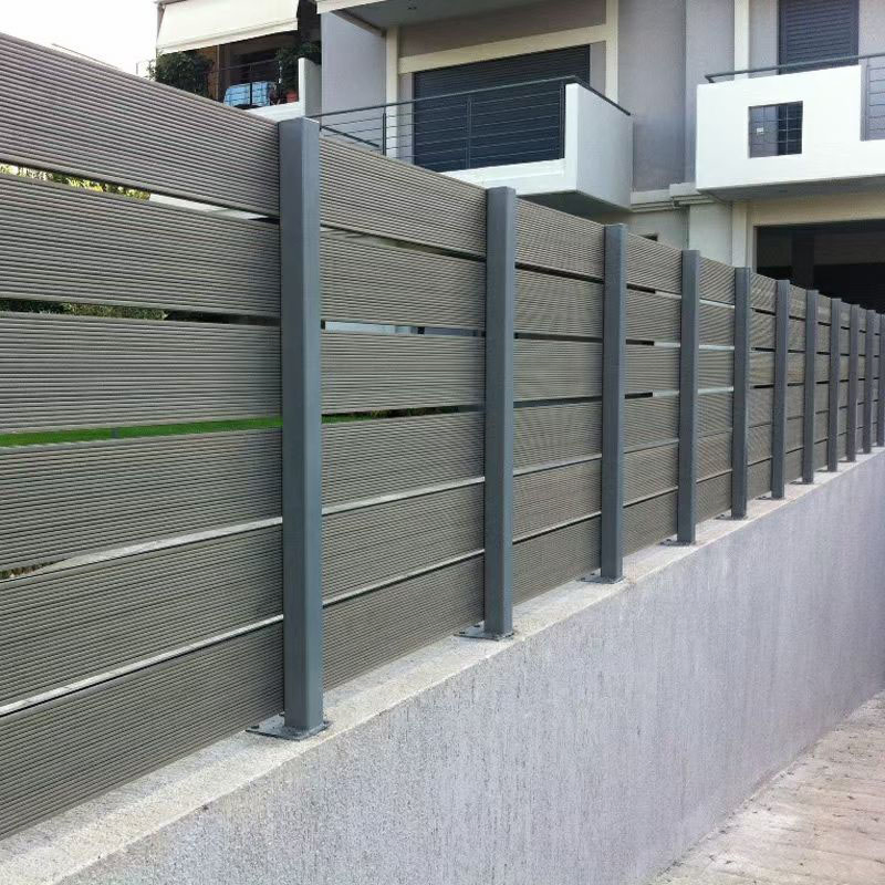 Fence Panels Privacy Fence WPC Pane Horizontal Slat Aluminum Garden Fence Wood + HDPE +Additives 3D Modeling Not Coated 10