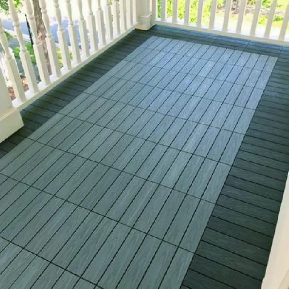 Eco-Friendly Outdoor Floor Tiles Modern Design DIY WPC Interlocking Deck Tiles