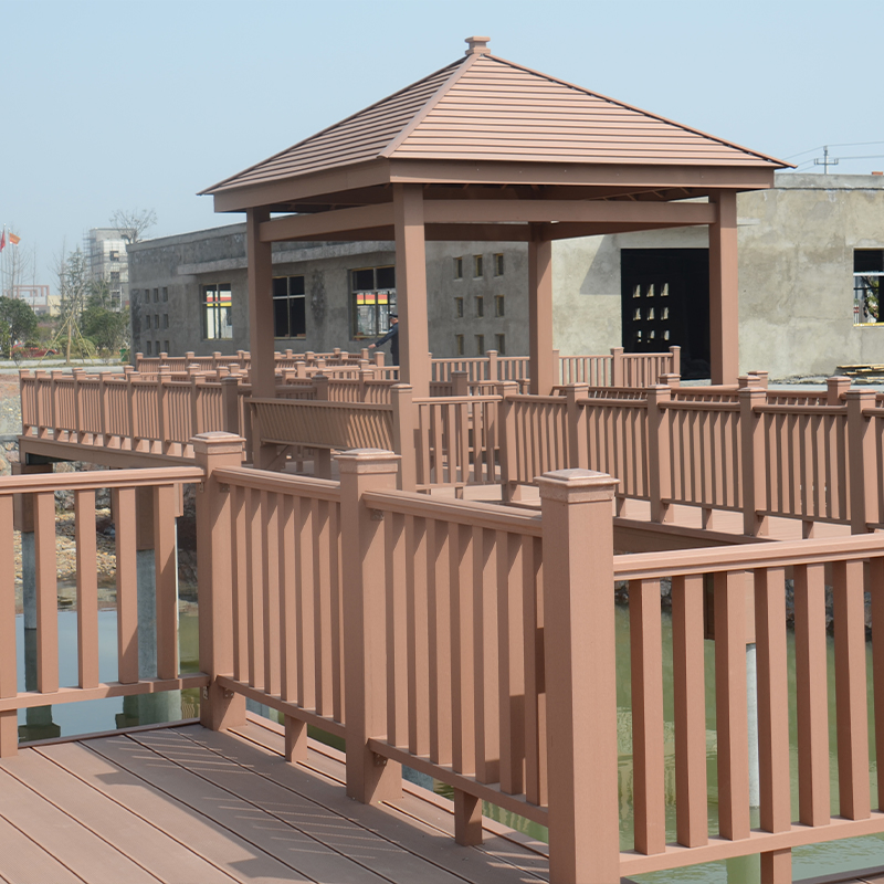 High Quality Customized WPC Composite Garden Railing Wood Plastic Balcony Railing Fancy with Free Sample