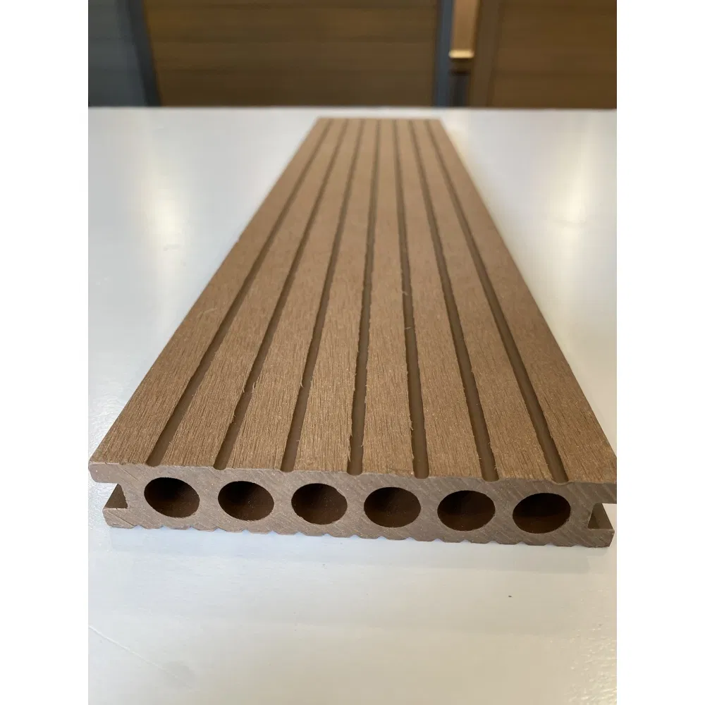 Outdoor Use Round Hole WPC Decking with Treatment Co-Extruded for Balcony Playground