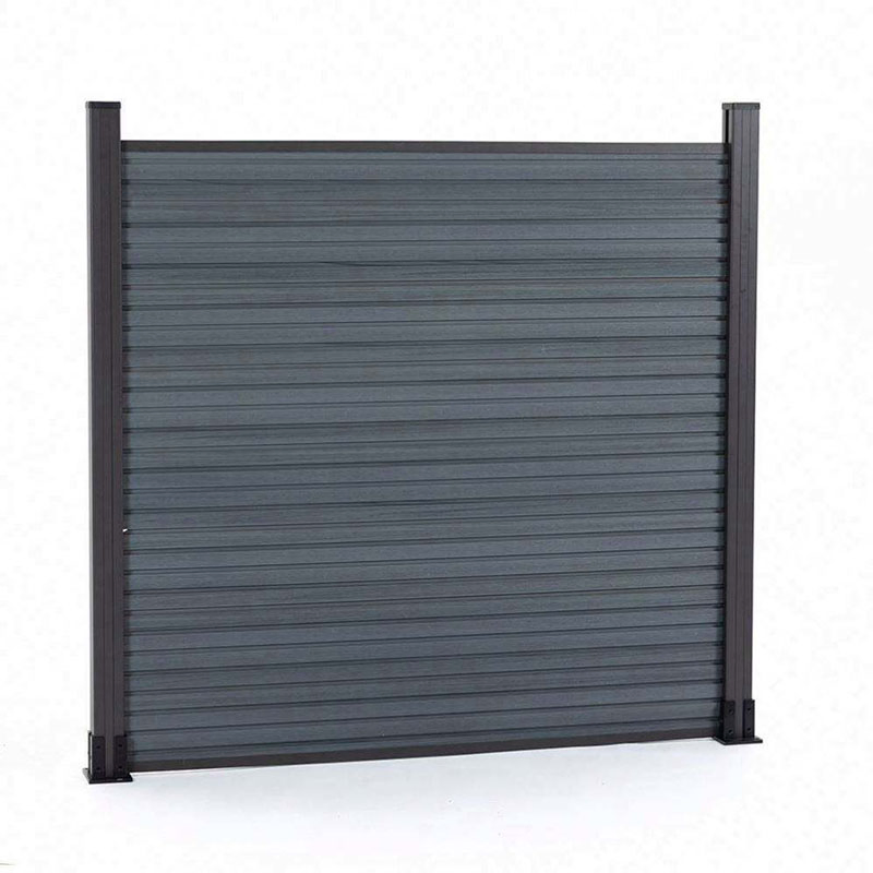 Fence Panels Privacy Fence WPC Pane Horizontal Slat Aluminum Garden Fence Wood + HDPE +Additives 3D Modeling Not Coated 10