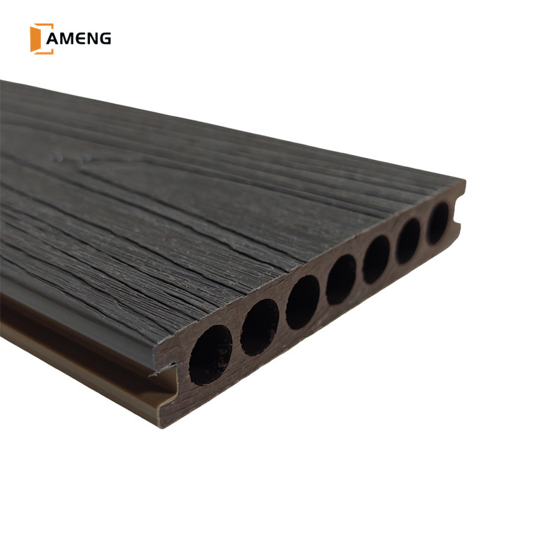 New Technology Hollow Solid WPC Co Extrusion Terrace Outdoor Floor 3D Embossed Composite Decking