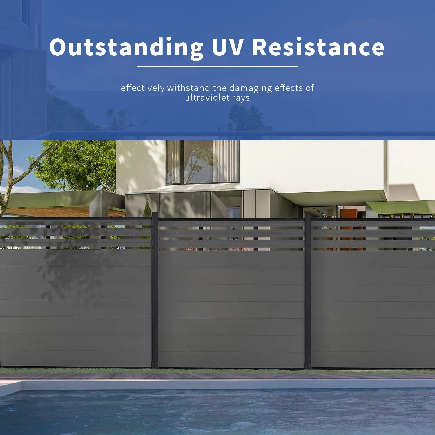 Fencing Fence WPC Panels Aluminum Fence Panel Garden Metal Security Fencing