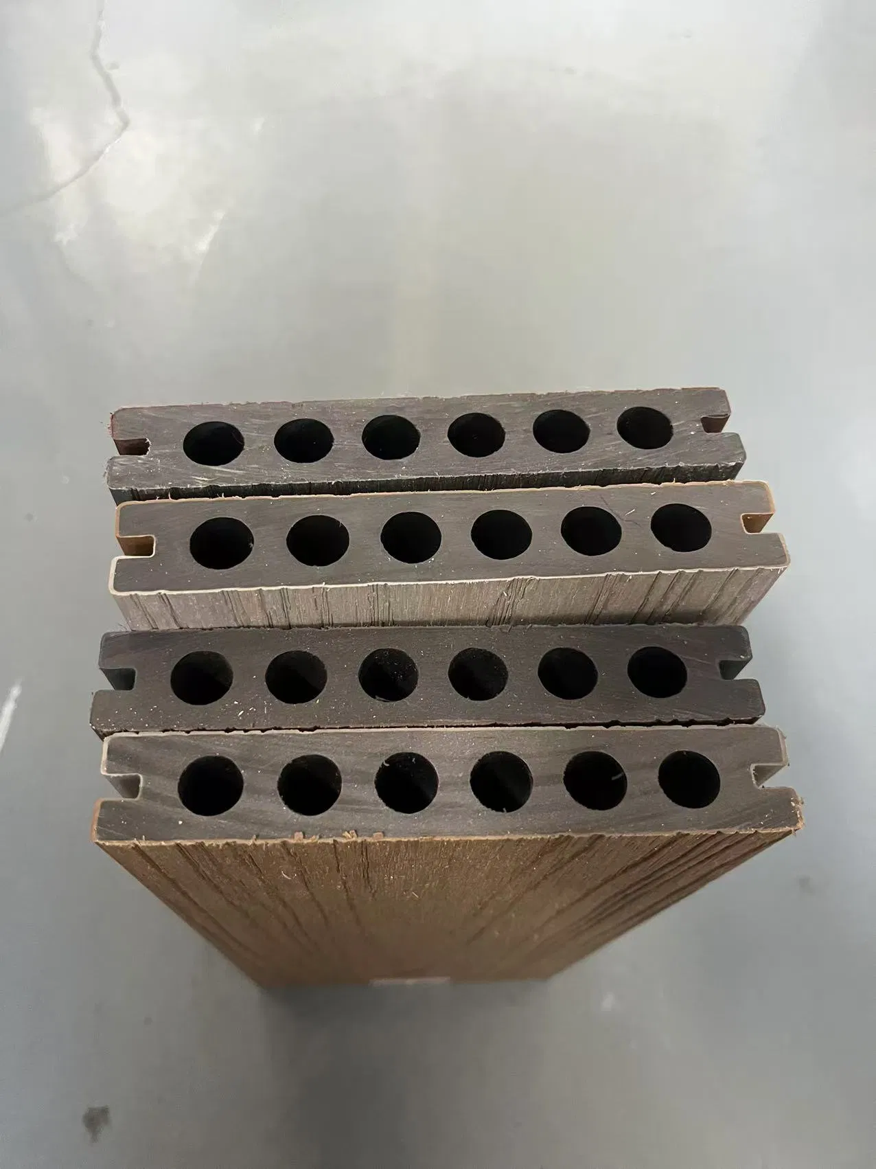 WPC Co-Extrusion Hollow Decking Swimming Pool/Timber/Floor Wood Plastic Composite /WPC Grain Outdoor Deck Eco-Friendly