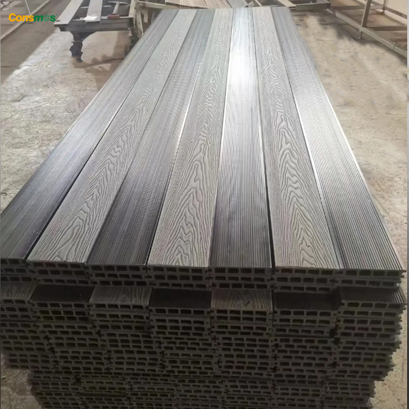 25mm Free Sample Anti-Slip Outdoor 3D Embossed Wood Plastic Composite WPC Decking for Swimming Pool