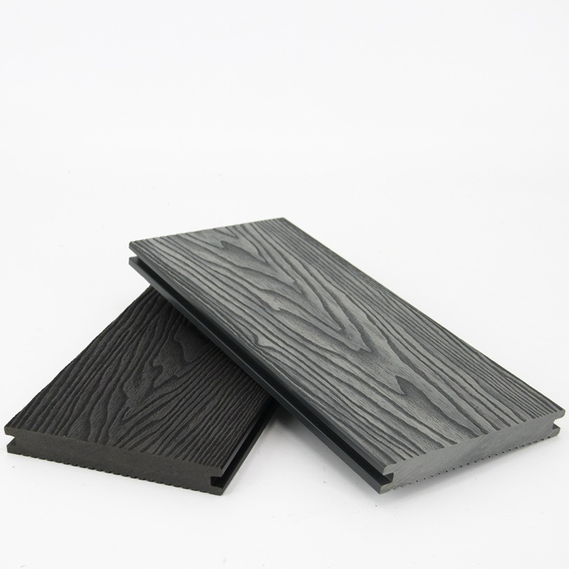 Zhejiang Manufactuer 3D Embossed WPC Solid Wood Plastic Composite Decking
