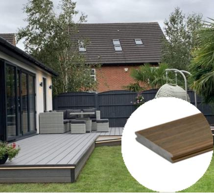 Insect Prevention Anti-UV Slip Resistance Wood Plastic Composite WPC Outdoor Solid Decking