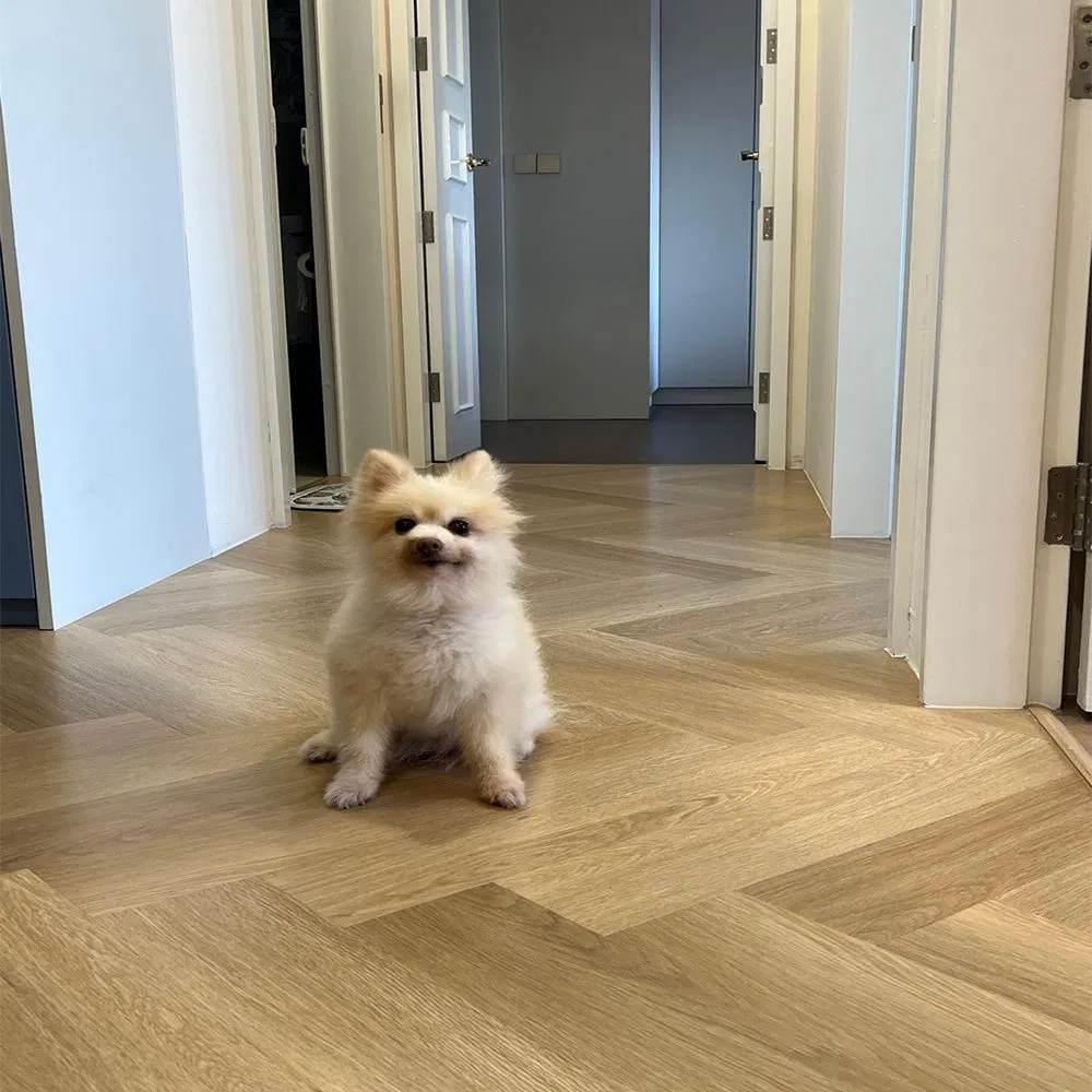 High Quality New Material PVC WPC Vinyl Plank 5mm 6mm Waterproof Fire-Resistant Spc Floor Non-Slip Anti-Scratch Spc Flooring for Bathroom with ISO