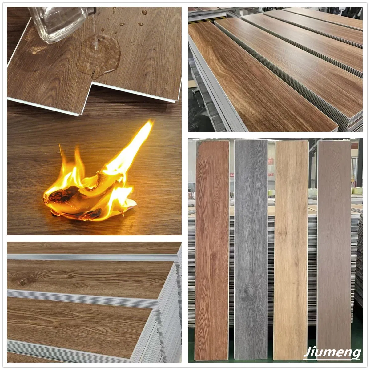 100% Environmentally Friendly Waterproof Piso Spc Vinilico PVC Flooring Tile Plank 4mm-6mm Plank Vinyl Lvt WPC Espc Spc Floor for Indoor Residential