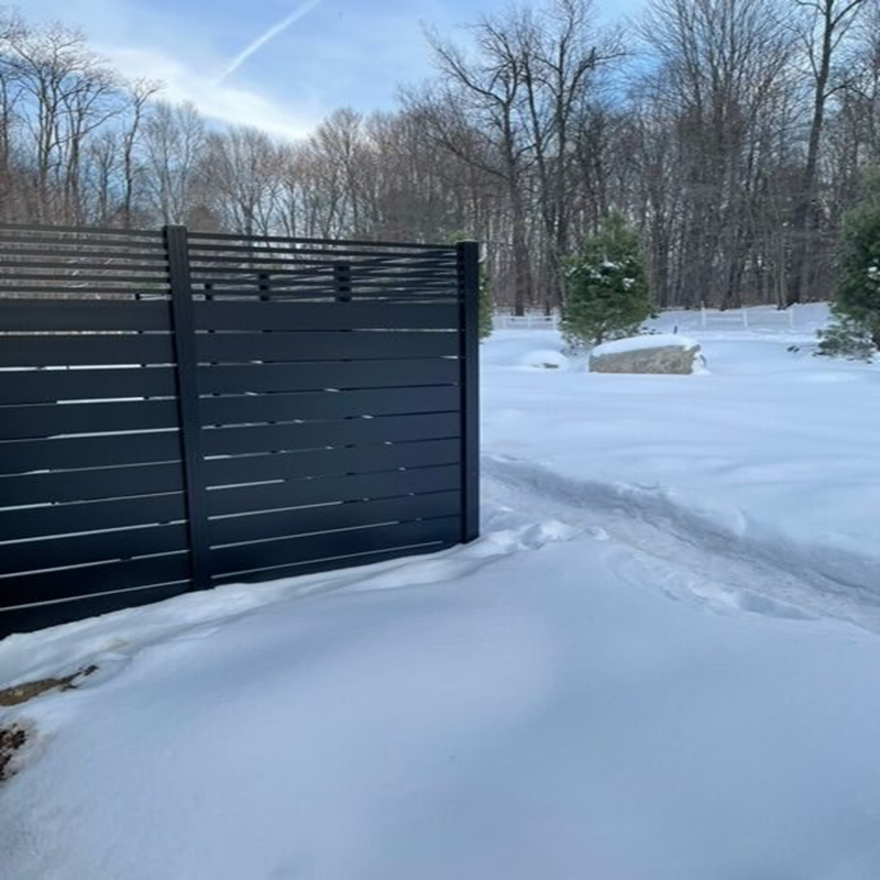 Easy Install WPC with Aluminum Post Foshan Wood Plastic Composite Garden WPC Outdoor Fence Panel