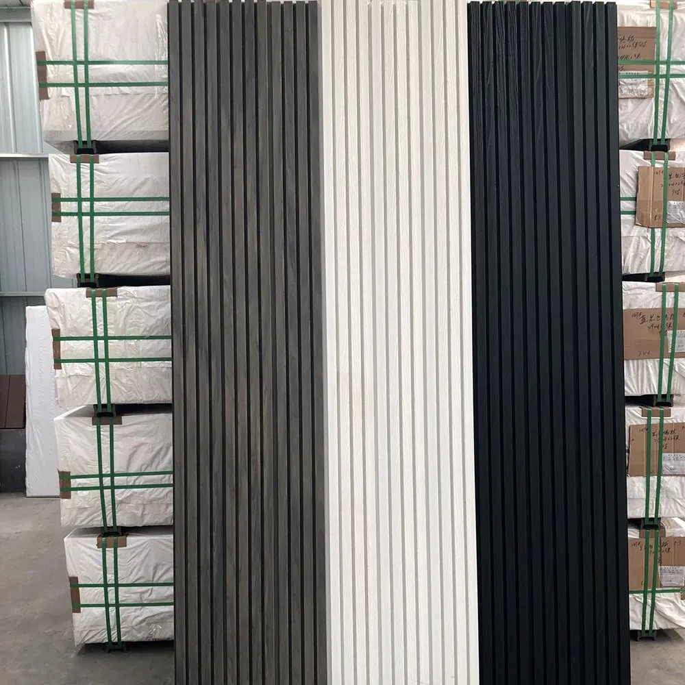 Wholesale Price Waterproof PVC WPC Fluted Exterior Wood WPC Wall Panel Cladding