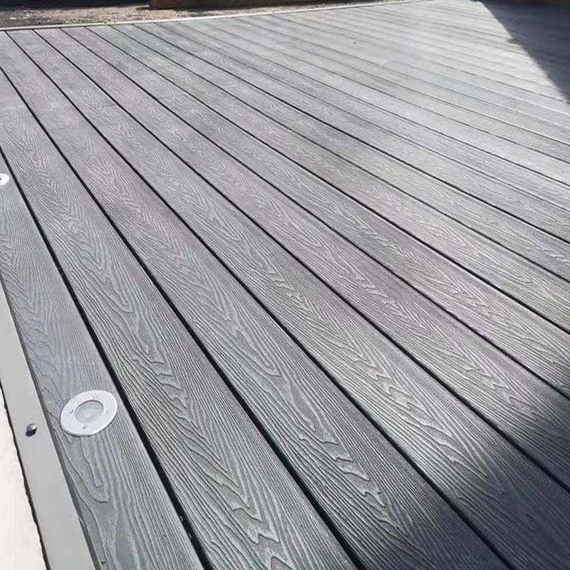 Anti-Slip 20*140mm Solid WPC Teak Decking Outdoor Pool Wood WPC Composite Decking