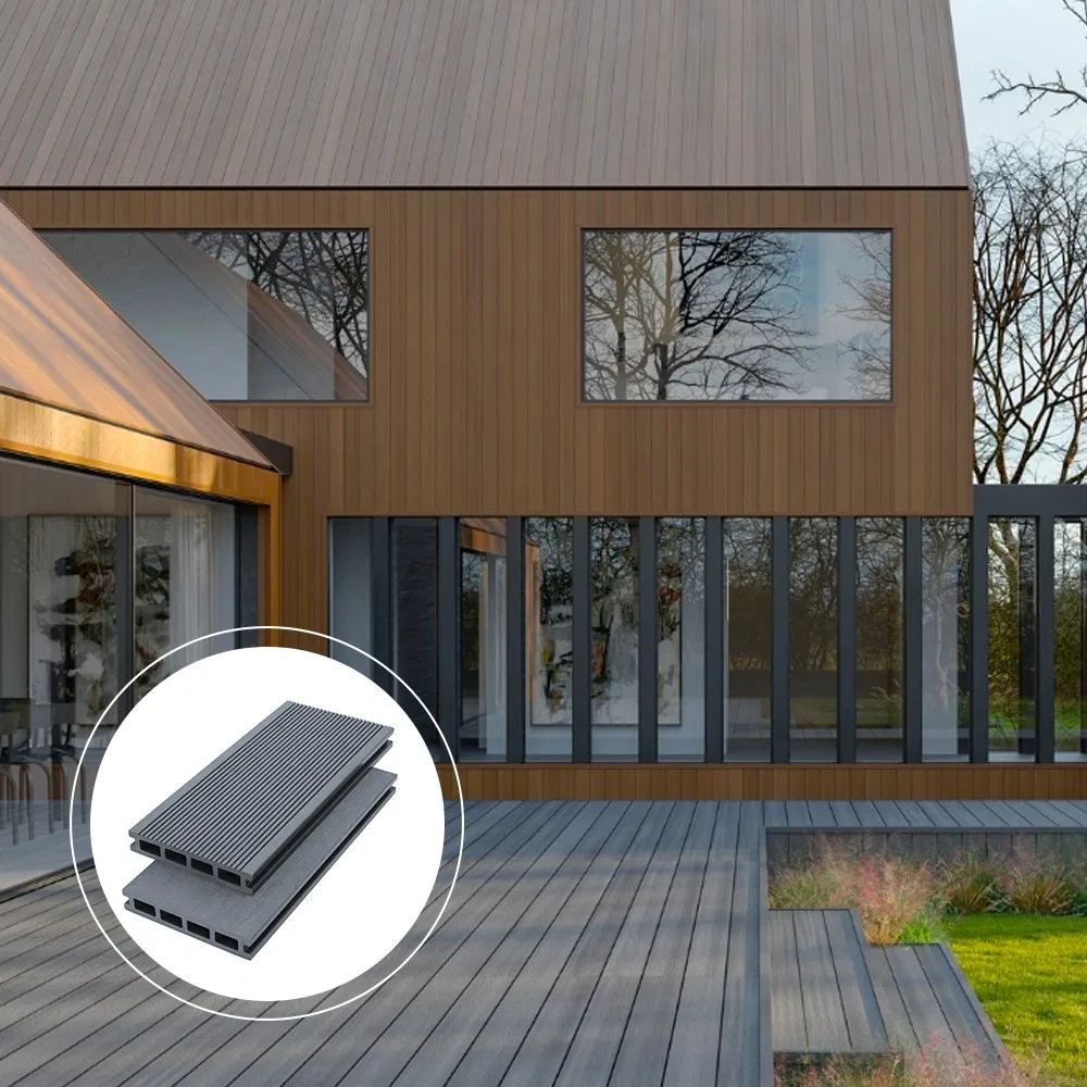 Wood Plastic Composite Board Solid Floor WPC Wooden Decken Hollow Decking WPC