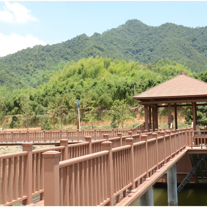 High Quality Customized WPC Composite Garden Railing Wood Plastic Balcony Railing Fancy with Free Sample