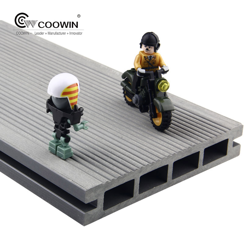 Fire Resistant Grey Wood WPC Balcony Board Flooring Decking