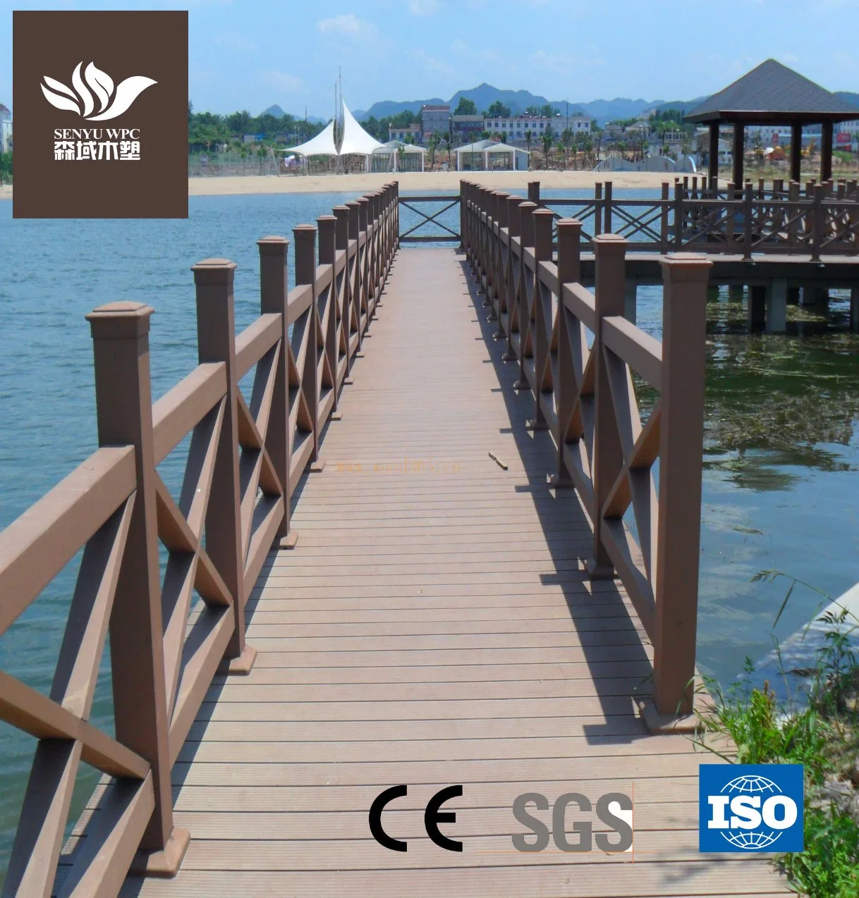 Outdoor WPC Wood Plastic Composite Railing for Garden
