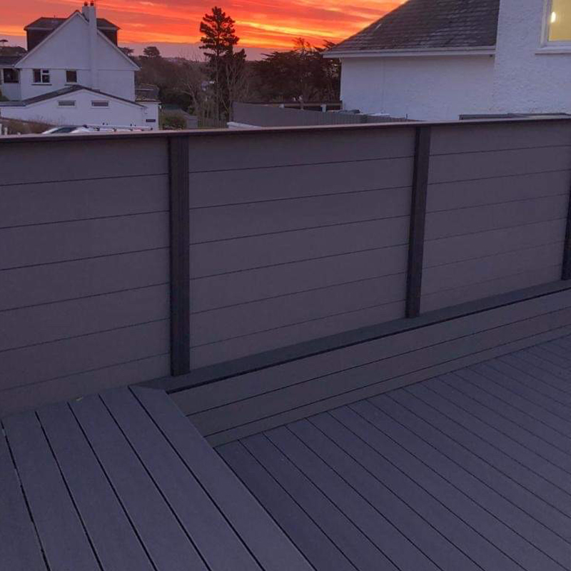 Outdoor Veranda Terrace Waterproof Wood Plastic Composite Panel WPC Fence
