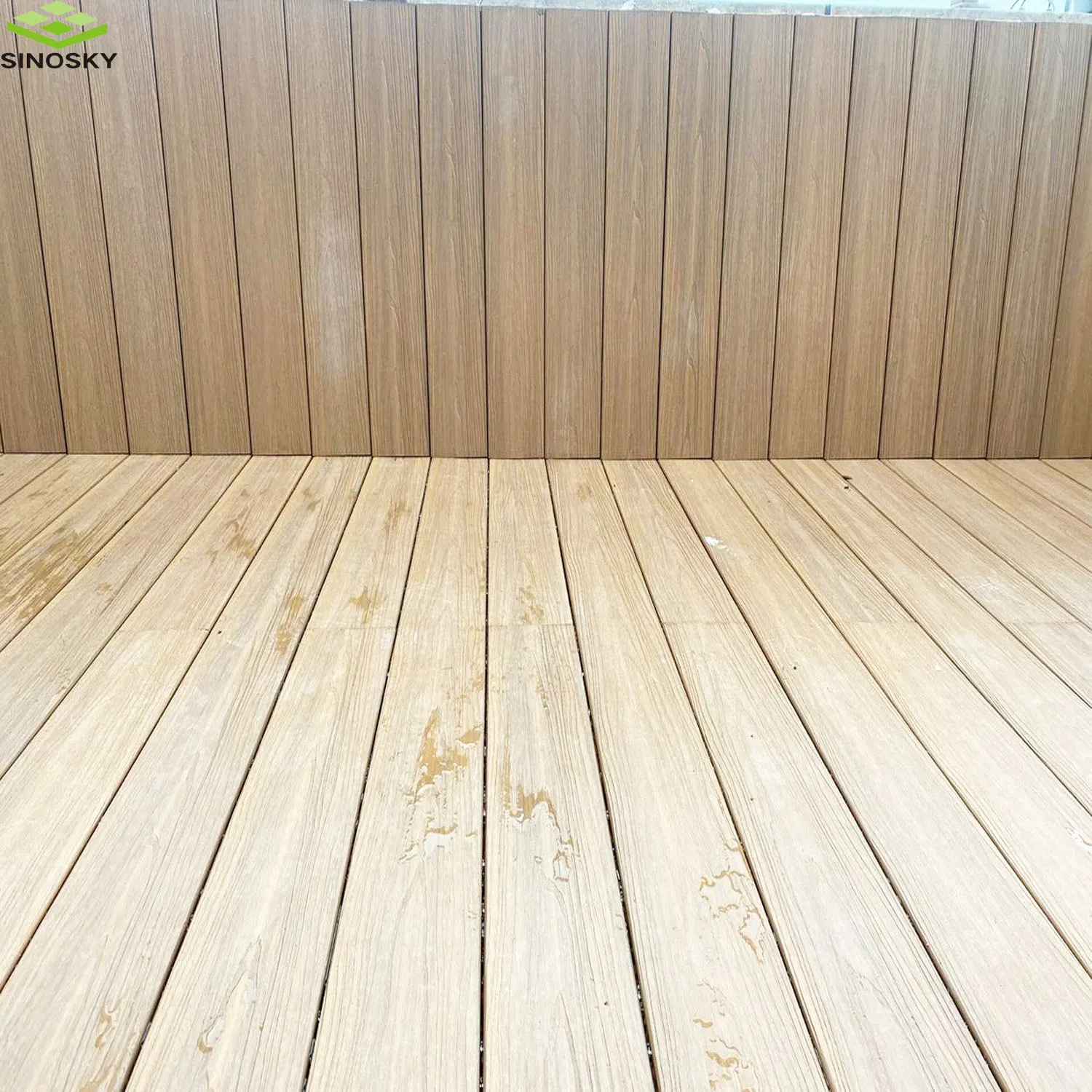 Anti-Slip Anti-Fade Anti-Mold WPC Panel Decking for Swimming Pool/Poolside