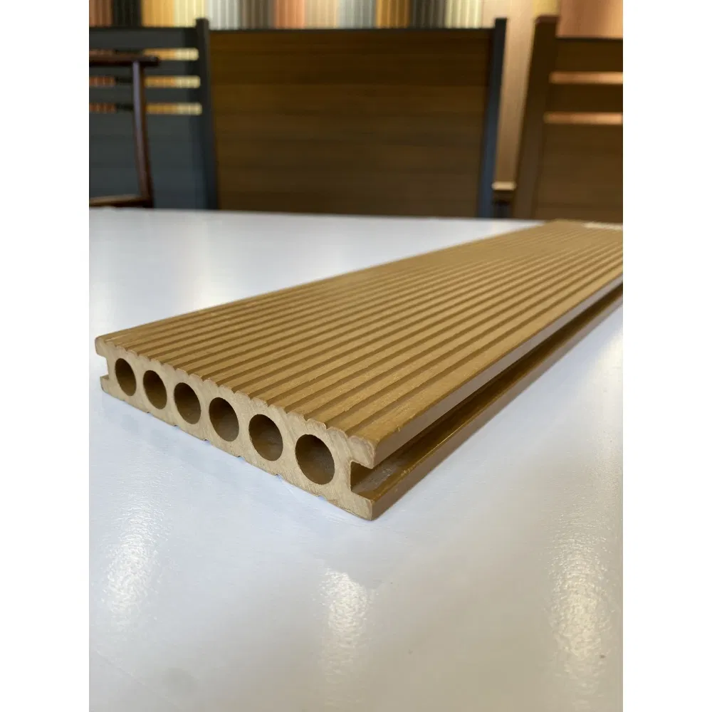 Outdoor Use Round Hole WPC Decking with Treatment Co-Extruded for Balcony Playground