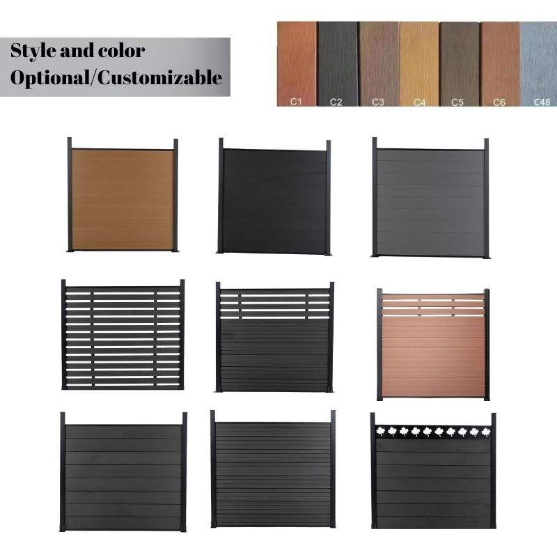 Customized 6FT Co-Extrusion Wood Plastic Composite WPC Fence Panel
