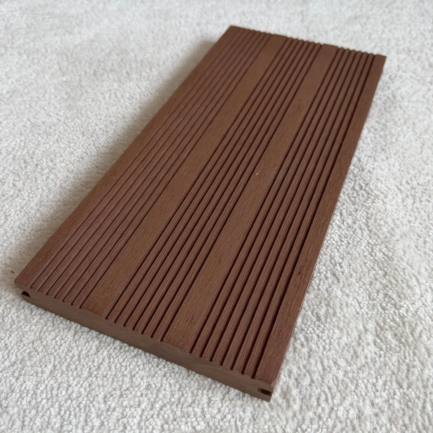 Solid WPC Decking 3D Wood Grain &amp; Grooved Outdoor Composite Flooring